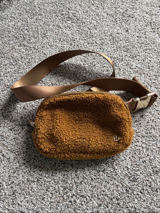 lululemon athletica Handbags - lululemon sherpa belt bag in brown with gold hardware